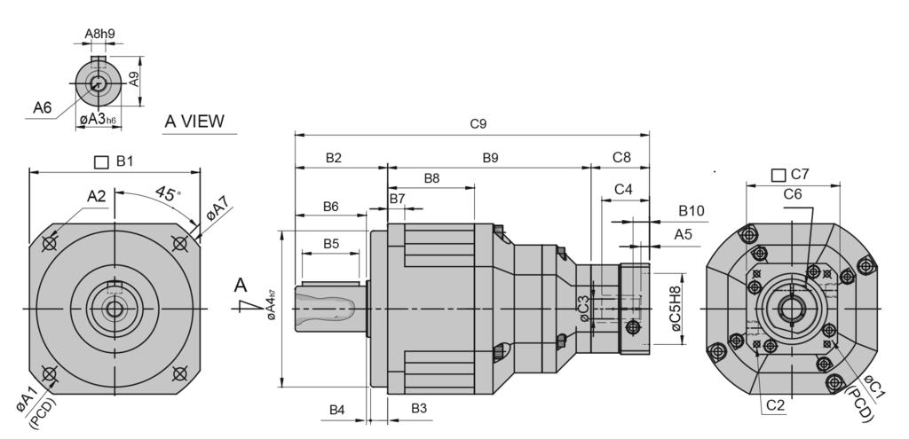 IBR SB / 3 ESTÁGIOS PB PBL SB SBL SE SEL SD SDL SF SFL ST A B C Medidas flange de saída. Medidas flange de entrada.