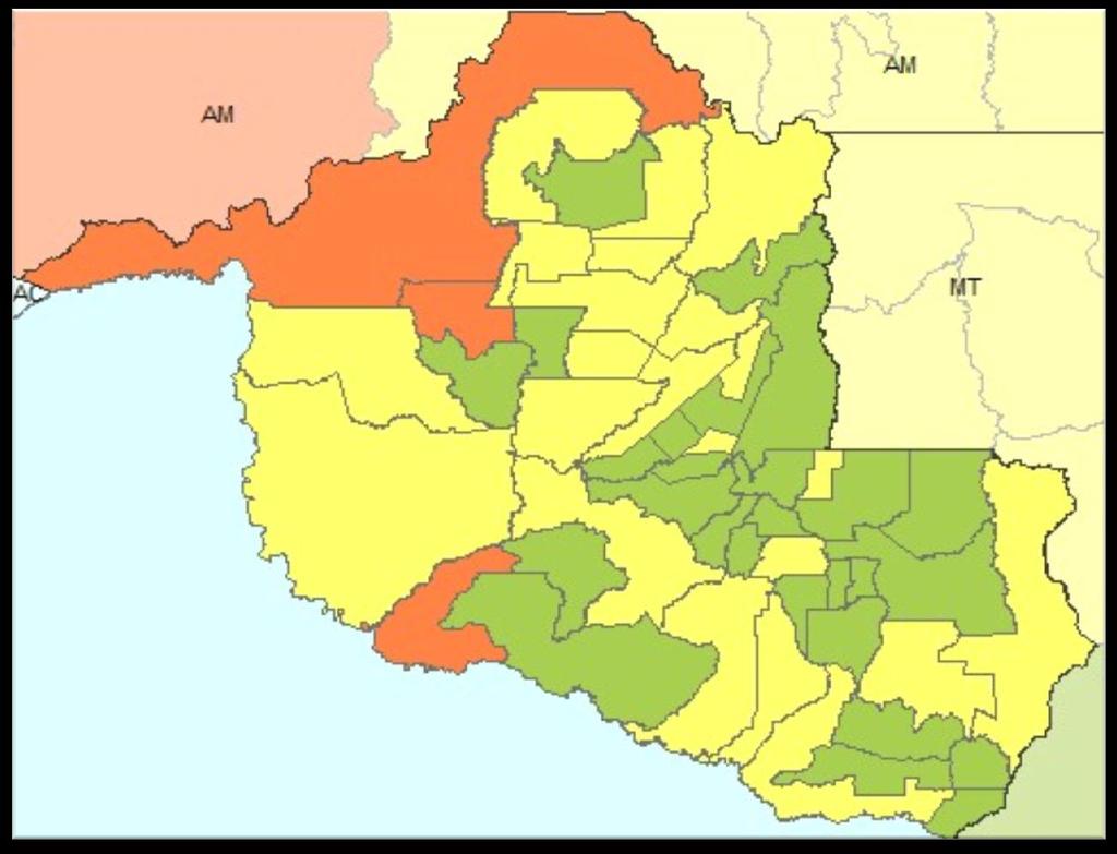 Mapa da avaliação de oferta e demanda dos