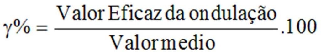 Teoricamente a tensão na saída deve ser perfeitamente continua, mas na pratica existe uma