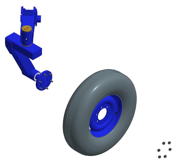 Rodado lateral B C A E D Acople os pneus (F) nos cubos (A), fixando com as porcas (G). OBS.