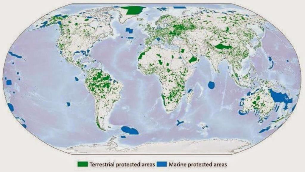 Fonte: World Database on Protected Areas 2014 Cerca 300,000 APs.
