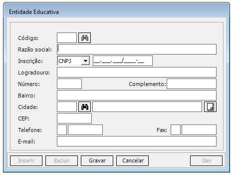 4.1.Alteraçã cadastr de entidade educativa Criada pçã para cadastrar mais de uma entidade educativa,