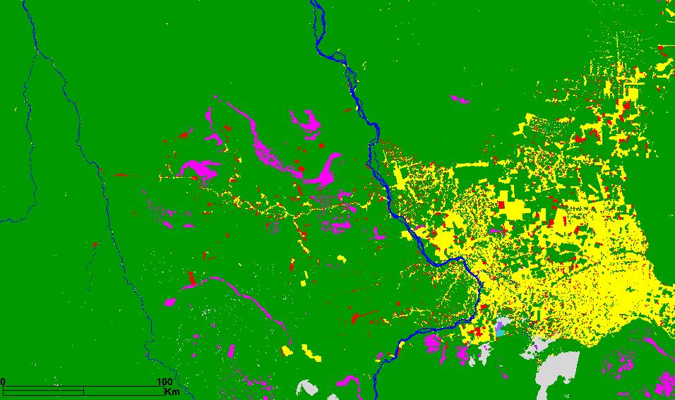 or ClueMondo) Land Allocation model (LuccME Brasil) Intra-regional drivers/information: Productivity (kg/ha, nr/ha) Land availability Land change maps Land Allocation model