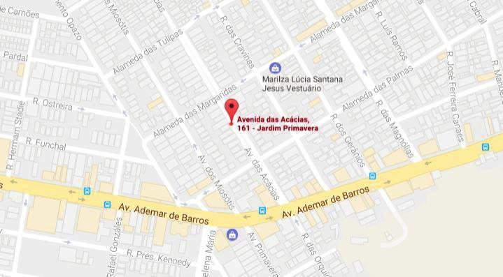 A quadra de localização do imóvel em questão é formada pelas seguintes vias públicas: Av.