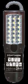 Art. 32068 Lanterna portátil com 18+3 LED COMPACT MINI 90 18 LED laterais de grande luminosidade, 3 LED adicionais na cabeça da lanterna, base magnética oscilável a 270 para dois lados, 2.