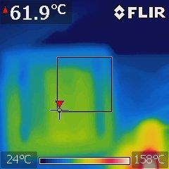 28 Figura 23 Temperatura no Diodo D1 com V in = 180V após estabilização térmica, sendo sua temperatura equivalente a 50,9ºC.