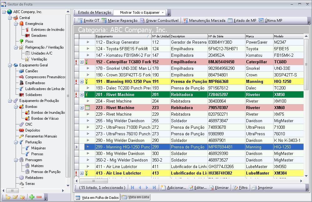 3 Maintenance Pro 6.0 Relatórios - Contém todos os relatórios disponíveis no programa.
