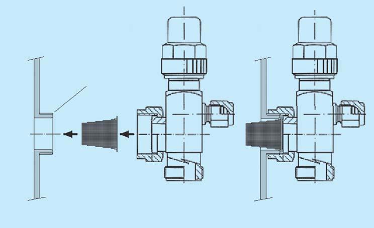 Recomendações sobre o Design de Sistema Linha de descarga Quando o condensador é montado numa posição acima do compressor, um sifão invertido é necessário para prevenir um retorno de óleo para o lado