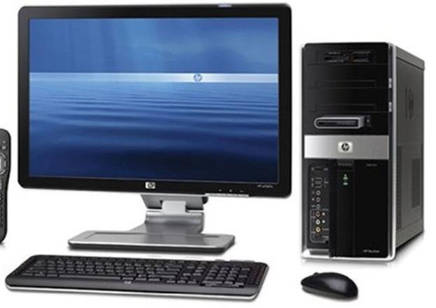 Poderão existir algumas diferenças, como o tipo de tamanho do monitor. O gabinete do computador da figura abaixo é chamado de vertical ou torre.