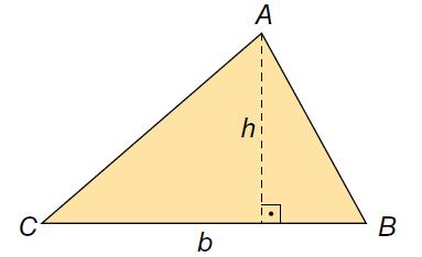 Triângulo A área de um