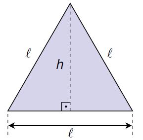 Triângulo (Equilátero) A área de