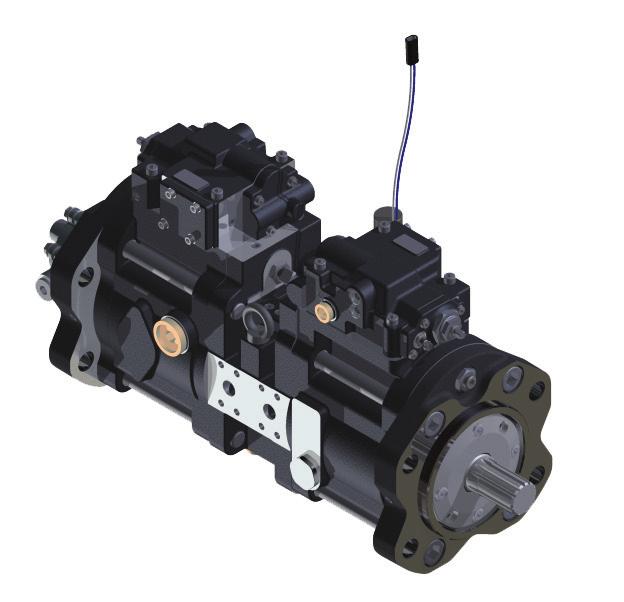 Se encontram disponíveis de 63 a 180 cc/rev com vérios tipos de servos hidromecânicos e hidráulicos para controle de vazão, load sensing, potencial, Cut-off e combinações entre eles.