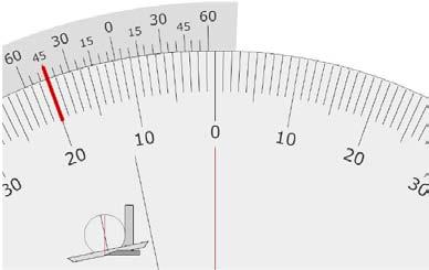 Questão 47 Observe as medidas realizadas em duas posições distintas através de um goniômetro apresentadas na figura abaixo.