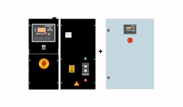QUADROS DE CONTROLO AS5 + CC2 Painel automático COM comutação e COM controle de