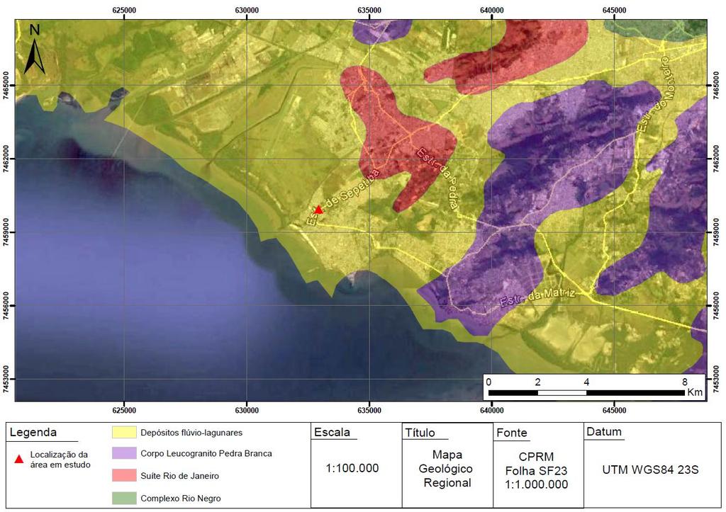 Figura 16 Mapa geológico regional da