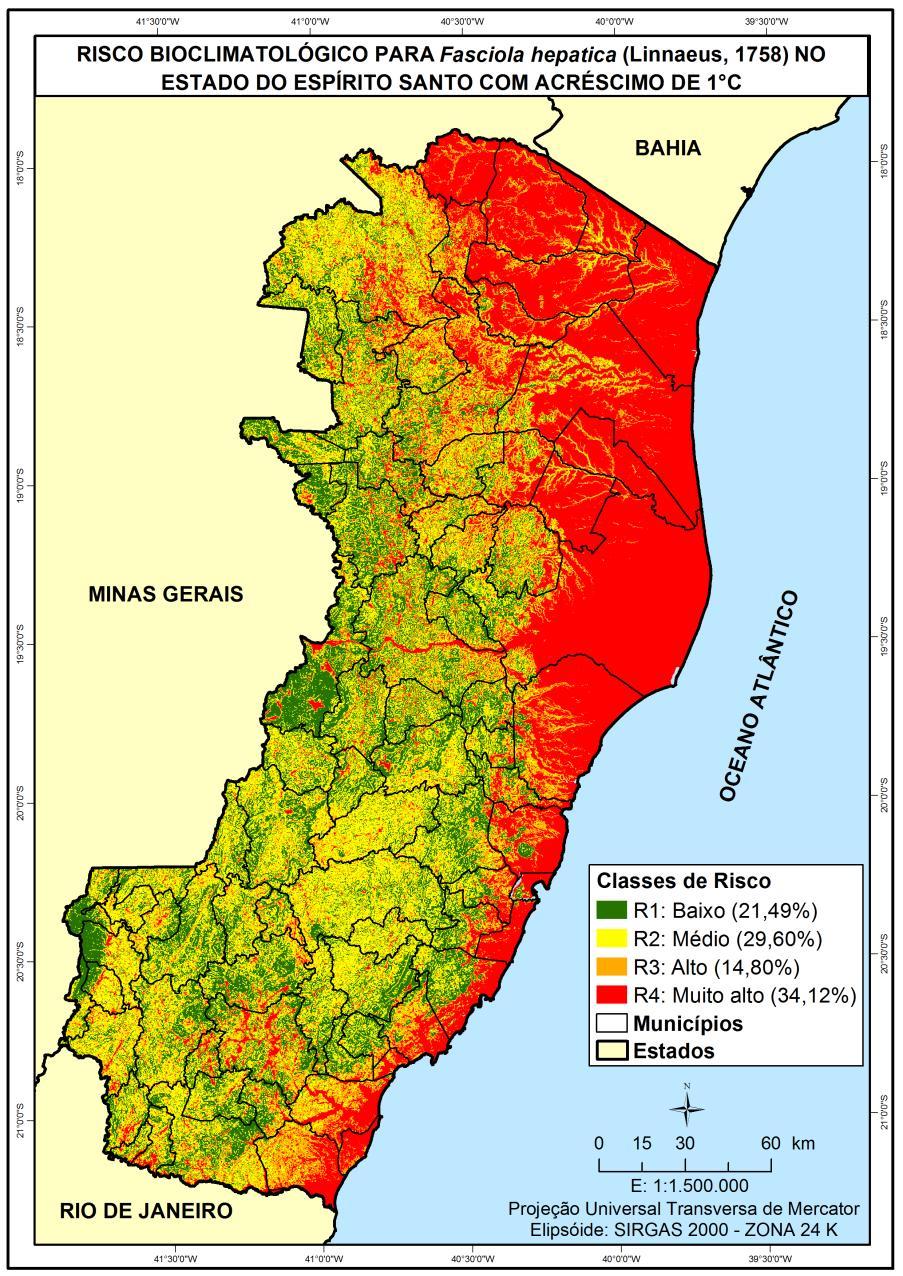 Resultados e Discussão Mapas de risco para fasciolose bovina no