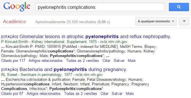vez mais precisa. Como por exemplo: pyelonephritis e complications.