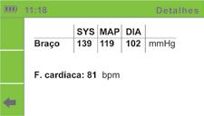 Como os dados de pressão estão sendo captados ativamente enquanto o manguito é desinflado, o paciente deve permanecer imóvel.