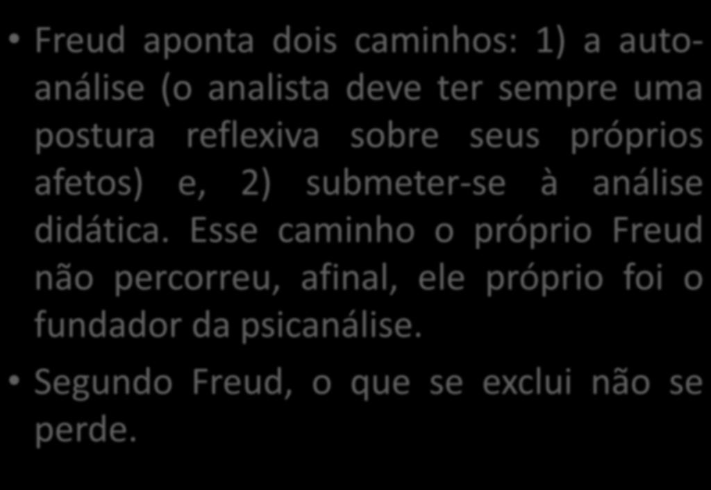 Como lidar com a contratransferência?