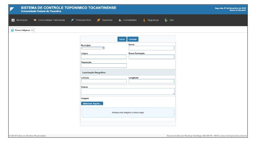 Cada município será cadastrado e mapeado conforme sua região administrativa.