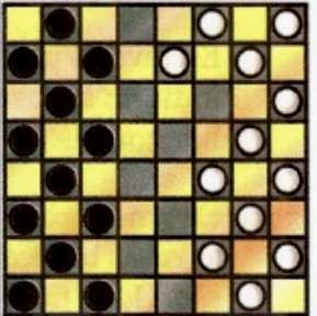 10 Inicia-se o trabalho apresentando o tabuleiro de damas com as coordenadas definidas em suas laterais, o jogador só poderá mover a peça utilizando as coordenadas de referência.