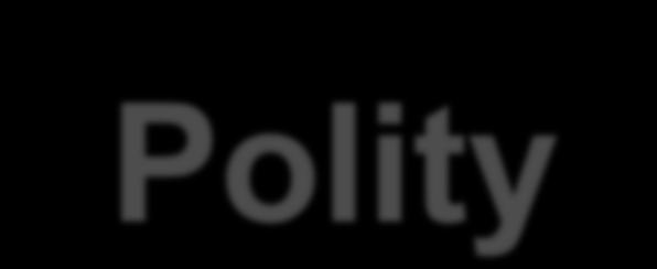 Polity, Politics, Policy A dimensão institucional polity : se refere à ordem do sistema político, delineada pelo sistema jurídico, e à estrutura
