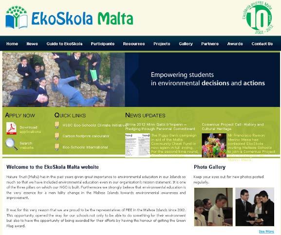 Comunicação Site EkoSkola: