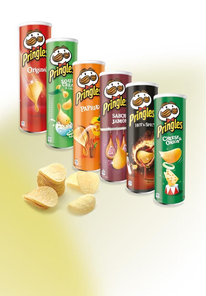 1 Pringles Sour Cream & Onion 165g 18 64 5053990101597 2 Pringles Original 165g 18 64