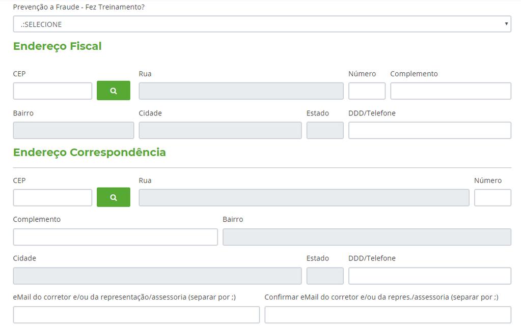 Após entrar no portal, finalize seu cadastro