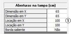 <20>; Geometria das aberturas A seguir apresentamos os dados de geometria das aberturas.