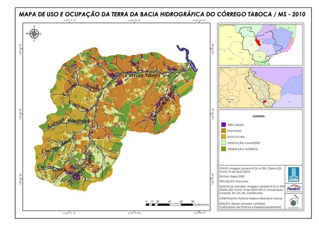 Figura 2 Mapa de Uso e Ocupação da Terra da Bacia