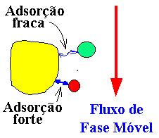 CROMATOGRAFIA: Mecanismos envolvidos nas transferências de solutos ADSORÇÃO (CCD, CGS, CLS, CSS) Físico Interações eletrostáticas que ocorrem entre grupos ativos presentes