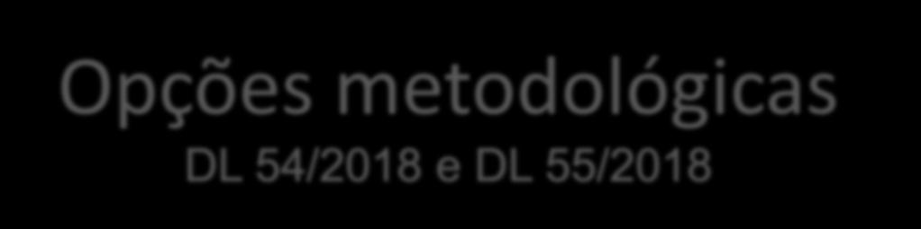 Opções metodológicas