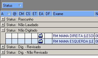 : c) Ao colocar o mouse sobre um cabeçalho o botão ficará visivel. Clicando no mesmo será possivel definir os dados que serão exibidos na tela. Ex.: Obs.