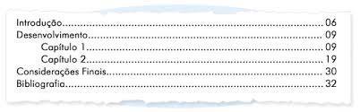 - SUMÁRIO (Pode ser resumido, indicando apenas a Introdução, o desenvolvimento com os capítulos, as considerações finais e a bibliografia) - INTRODUÇÃO Na frente da palavra