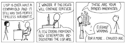 A linguagem LISP O LISP foi a primeira linguagem usada para IA. Foi lançada em 1958 pelo próprio John McCarthy.