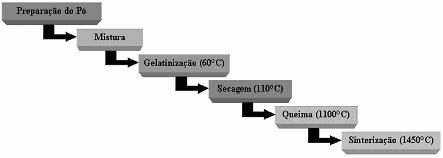 28 de junho a 1º de julho de 2004 Curitiba-PR 5 Figura 3 Esquema do processamento de materiais cerâmicos pelo método de conformação por consolidação com amido.