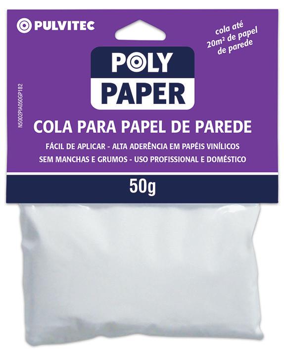 POLY PAPER oferece o maior rendimento do mercado! CÓD IA024 DESCRIÇÃO Poly Paper 50g TIPO QT/EMB CÓD. BARRAS PRODUTO CÓD.
