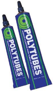 Linha Hidráulica POLYTUBES ADESIVO PARA TUBOS DE PVC POLYTUBES ADESIVO PARA TUBOS DE PVC é a marca pioneira do Brasil e uma das líderes do segmento.