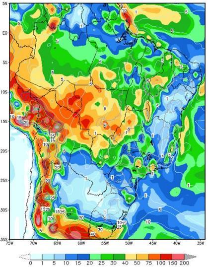 No início da semana de 26/01 a 01/02/2019 deve ocorrer chuva fraca nas bacias dos rios Tietê, Grande, Paranaíba e em pontos isolados do Tocantins, Paranapanema e do trecho montante a UHE Três Marias