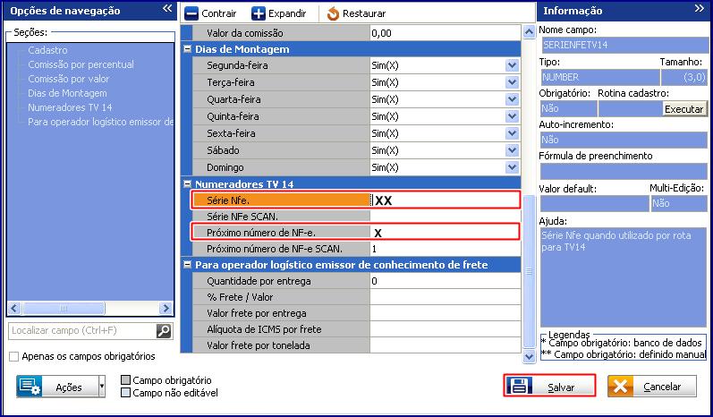 1 Acesse a rotina 520 Cadastrar RCA; 3.2 Informe o campo Código ou clique no botão Pesquisar; 3.