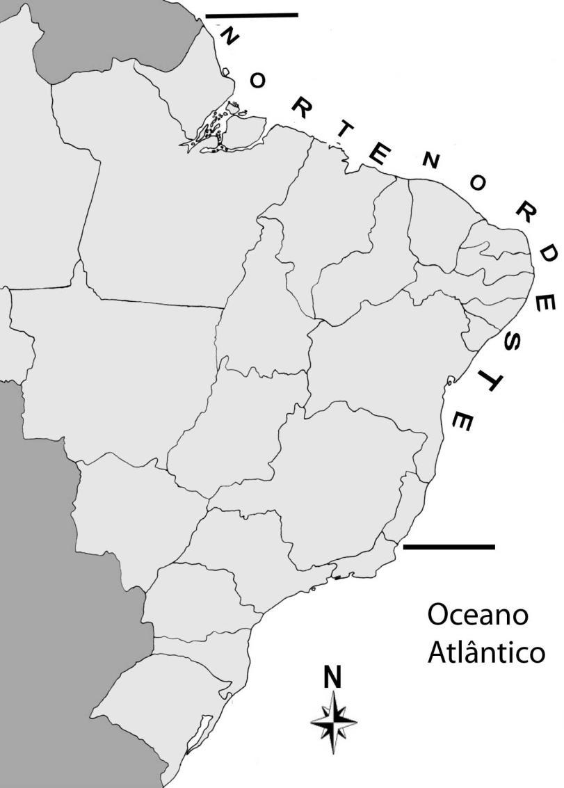 Santana, F. S. Taxonomia e Distribuição de Anthuroidea (Crustacea: Isopoda) no Brasil... 5 3. ÁREA DE ESTUDO 3.1. Localização: A área de estudo, com uma extensão de cerca de 4.