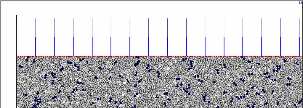 6.4. Forma dos grãos Foi apontado como limitação do modelo o fato de se representar os grãos de solo apenas por discos, e na