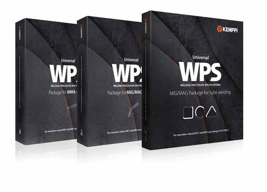 WPS padrão universal Para todas as marcas de equipamentos de soldagem Passe para o EN 1090 com a Kemppi Vantagens A solução mais abrangente do mercado, cobrindo trabalhos em oficinas e canteiros de