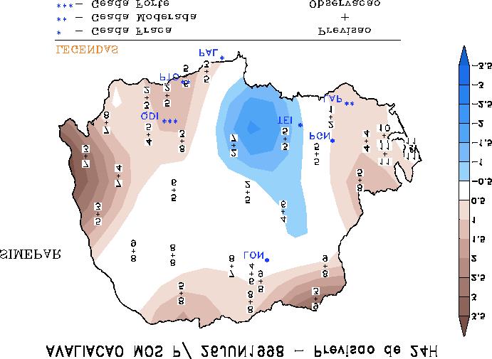 Os erros absolutos (ea) e a raiz do erro quadrático médio (reqm) também mostraram que o modelo, em média, executou boas previsões no inverno passado. O ea ficou abaixo de 2C, e o reqm abaixo de 2,5C.