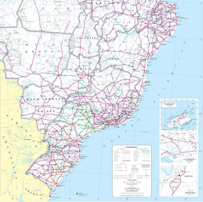 30 Figura 11a. Carta das rodovias no Brasil, restrito à zona produtora de tomate.