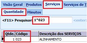 Exemplo: Se digitar 10*166, depois de pressionar a tecla ENTER, aparecerá na grade o produto 166 com a quantidade indicada.