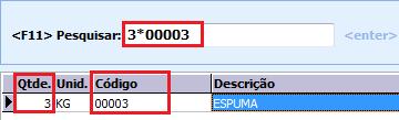 Exemplo: Se digitar 3*00003 e pressionar a tecla ENTER, aparecerá na grade o insumo 00003, com a quantidade indicada. INCLUIR INSUMO AVULSO Permite incluir insumos não cadastrados no sistema.