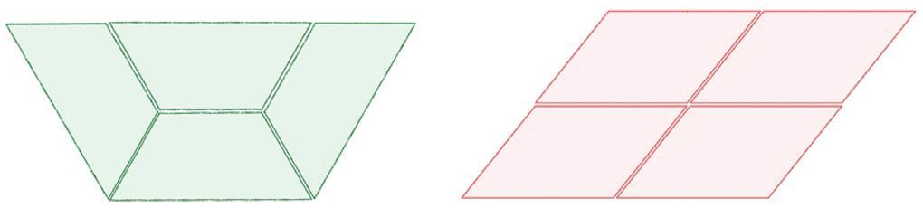 Obtendo: Agora os alunos deverão preencher novas tabelas, como as dos itens anteriores, para as figuras formadas a partir do triângulo escaleno,