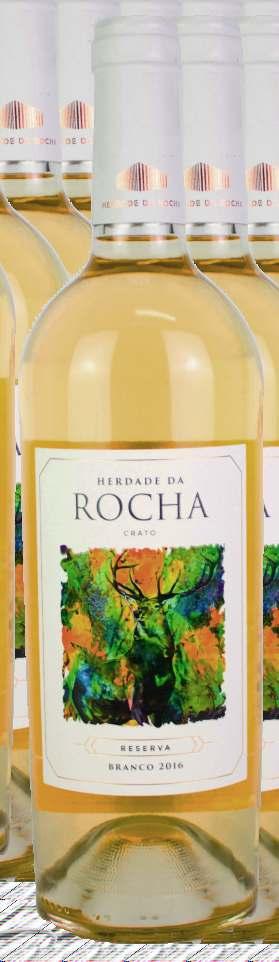 HERDADE DA ROCHA Portugal HERDADE DA ROCHA RESERVA BRANCO 2016 1813686094001001-750ml COR : amarelo cítrico com tons dourados.
